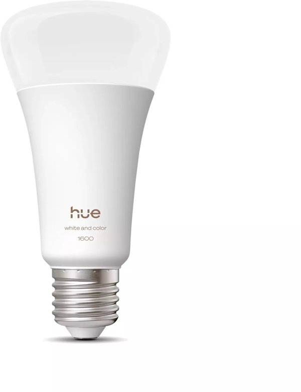 Philips Hue Smart LED A67 Bulb, White and Color Ambiance, E27 Base, 11.8W, Full Spectrum Light 1000K-20000K, 1600 Lumens, Dimmable, Works with Alexa, Google Assistant, and Apple Home, 1 Pack