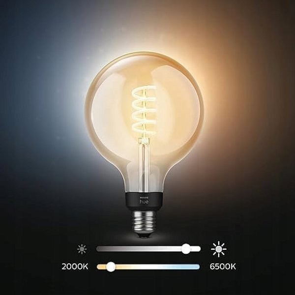 Philips Hue White Filament G93 E27 7W Έξυπνη Λάμπα LED Dimmerable