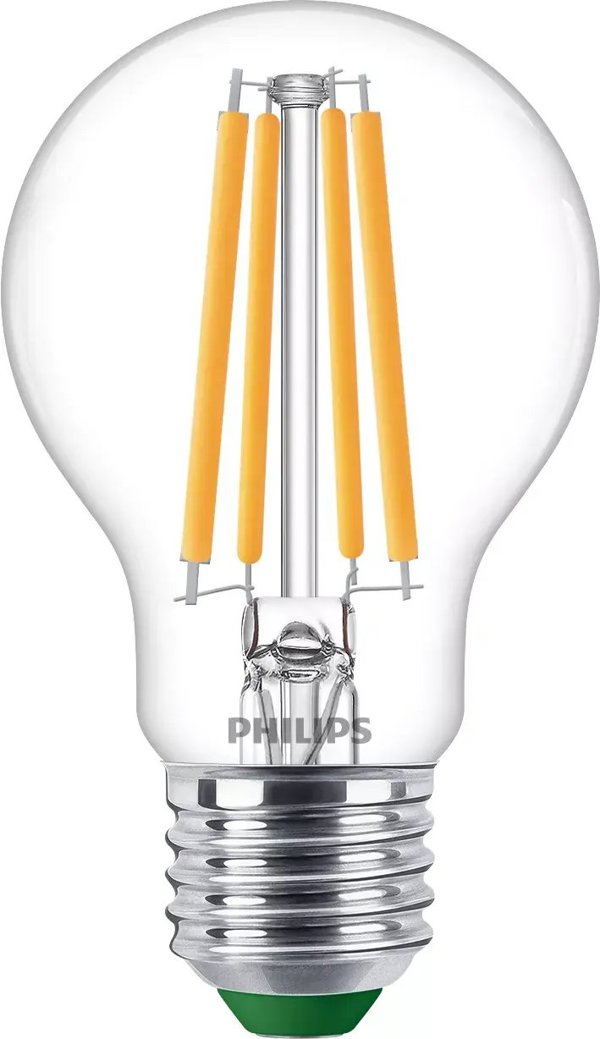 Philips LED Λάμπα E27 Ultra Efficient, A60, 7.3W (Αντιστοιχία 100W), 2700K Θερμό Λευκό, 3 Τεμάχια