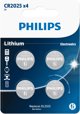Philips Μπαταρία Λιθίου CR2025 Button Cell 3V, 4 Τεμάχια
