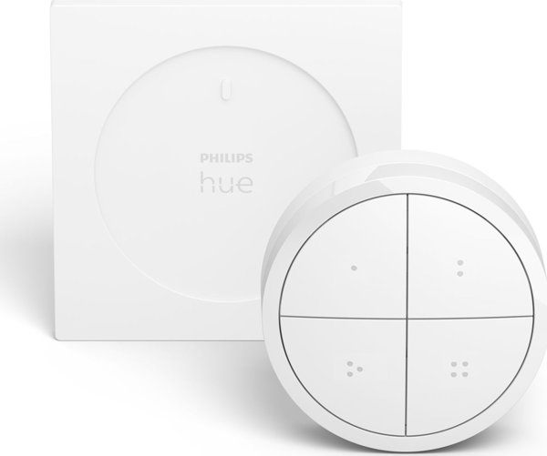 Philips Hue Tap Dial Switch, Ασύρματος Διακόπτης Έξυπνου Φωτισμού, Λευκό, 4 Προγραμματιζόμενα Κουμπιά