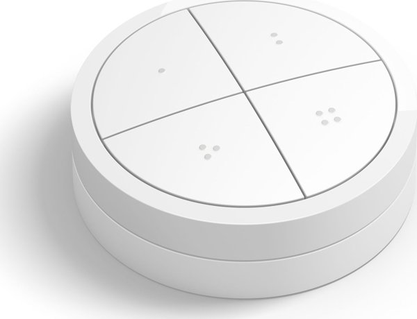 Philips Hue Tap Dial Switch, Ασύρματος Διακόπτης Έξυπνου Φωτισμού, Λευκό, 4 Προγραμματιζόμενα Κουμπιά