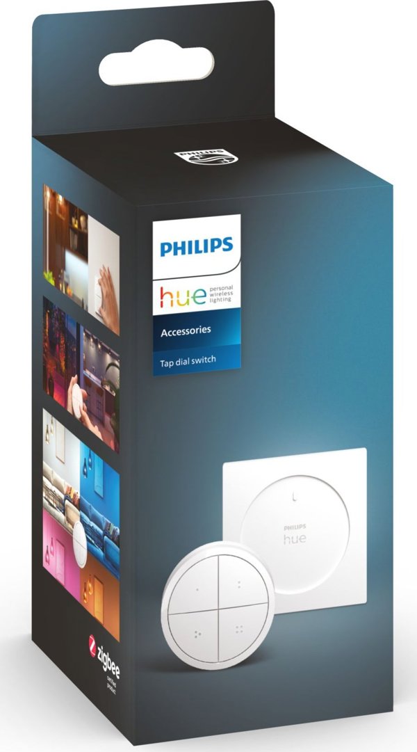 Philips Hue Tap Dial Switch, Ασύρματος Διακόπτης Έξυπνου Φωτισμού, Λευκό, 4 Προγραμματιζόμενα Κουμπιά