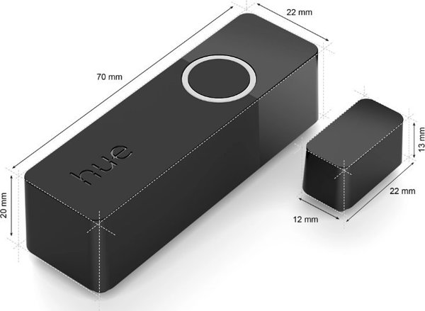 Philips Hue Αισθητήρας Επαφής, Σετ 2 Τεμαχίων, Μαύρο - Contact Sensor
