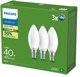Philips LED Λάμπα Ultra Efficient E14 B35 2.1W (40W) 2700K Θερμό Φως, 3 Τεμάχια