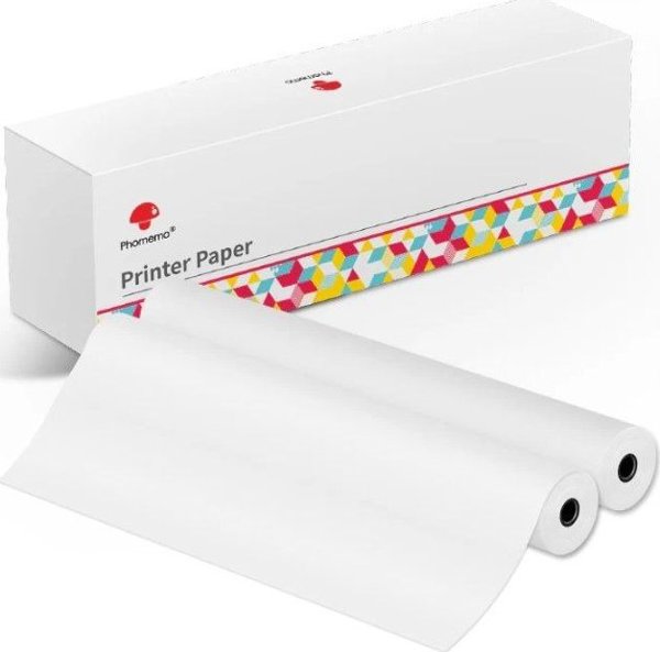 Phomemo Θερμικό Χαρτί A4 Letter 216mm, 2 Ρολά Ανταλλακτικά για Phomemo M832, Q22-RMSG10-LTRM8
