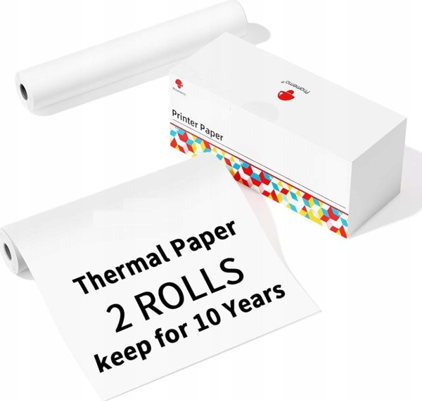 Phomemo Θερμικό Χαρτί A4 Letter 216mm, 2 Ρολά Ανταλλακτικά για Phomemo M832, Q22-RMSG10-LTRM8