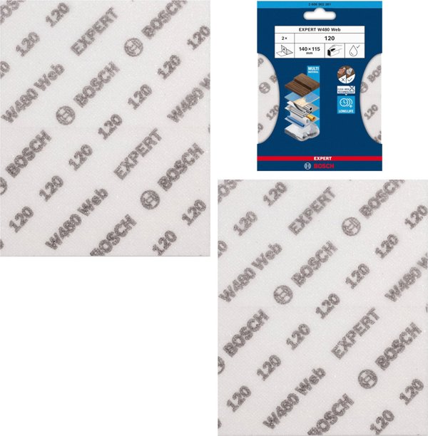 Σφουγγάρι λείανσης EXPERT W480 web, G120 2PC
