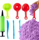 LeanToys Κινητική Άμμος με Καλούπια, 3kg, Μοβ