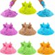 LeanToys Κινητική Άμμος με Καλούπια, 3kg, Μοβ