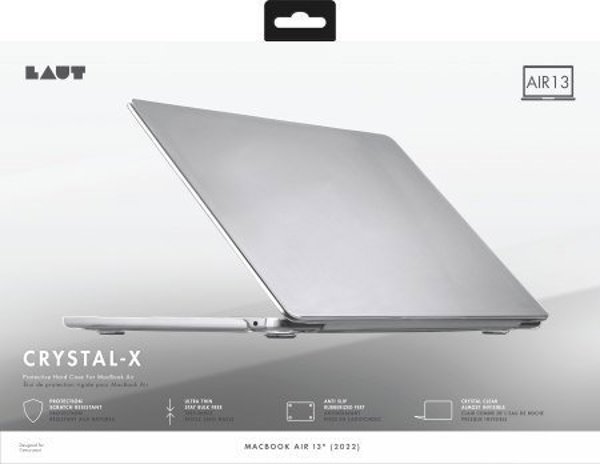 PICOM LAUT Slim Crystal-X - προστατευτική θήκη για Macbook Air 13" M2 2022/M3 2024 (κρυστάλλινη)