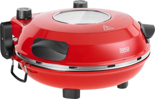 Teesa Supreme + Φούρνος για Πίτσα 1200W, 32cm με Παράθυρο, Αφαιρούμενη Πέτρα & Έλεγχο Δύο Θερμαντικών Στοιχείων