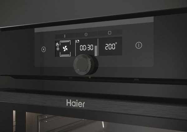 Piekarnik Haier Oven HWO60SM2F3BH 70 L Electric Hydrolytic Electronic Height 59.5 cm Width 59.5 cm Black