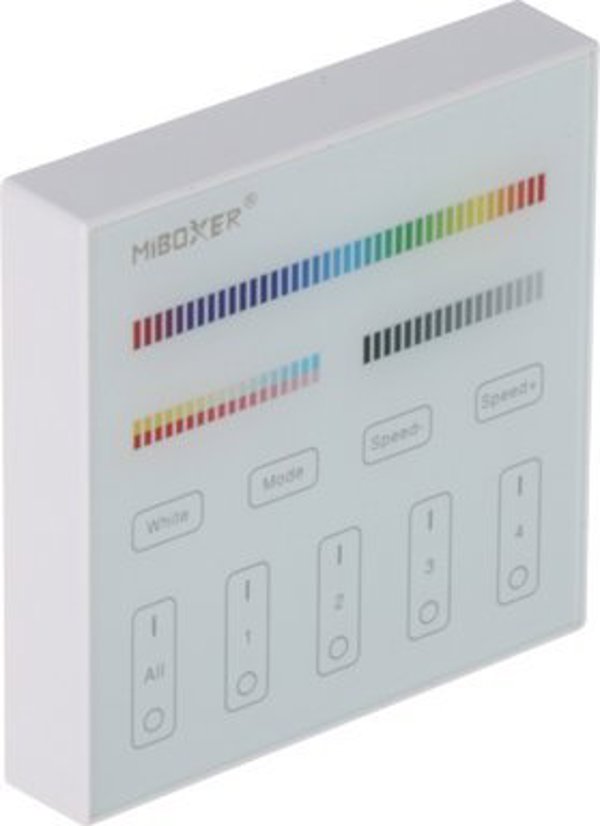 MiBoxer B4 Πιλότος Τοίχου LED για Έλεγχο Φωτισμού 2.4GHz, Συμβατός με Mono, CCT, RGB, RGBW & RGBCCT