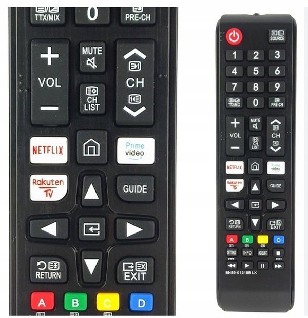 Pilot do TV LCD/LED Samsung BN59-01315B, Netflix, Prime video.