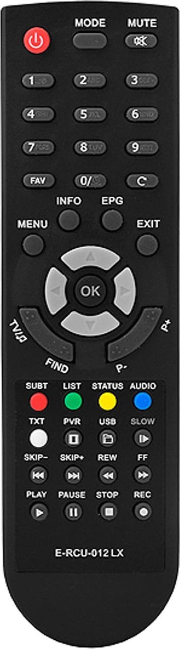 Pilot RTV Skymaster Pilot Skymaster E-RCU-015 (HDX8, HDXC2,, HDXS2, STB, T90 Lite N2)