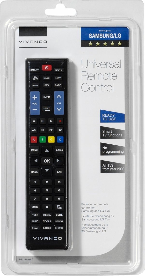 Pilot RTV Vivanco Vivanco universal remote control Samsung/LG (38016)