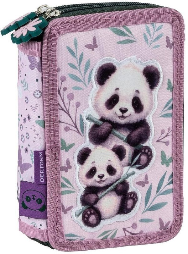 Derform Κασετίνα Με 2 Φερμουάρ Σχέδιο Panda, Μοντέλο 11