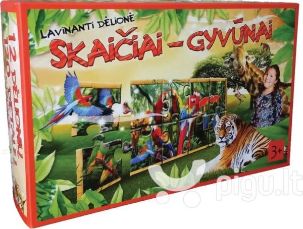 Pionierius Lavinamoji dėlionė "Skaičiai- gyvūnai"