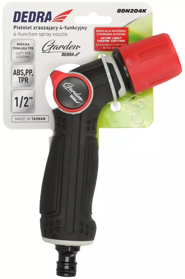 Pistolet zraszajacy 4-funkcyjny TURBO THUMB CONTROL