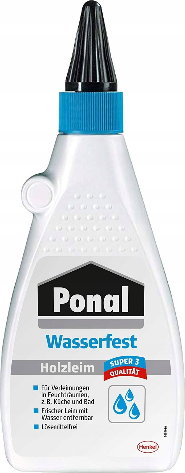 Πιστόλι κόλλας Dell Ponal Holzleim Wasserfest, Φιάλη με 550g, 9H PN10S