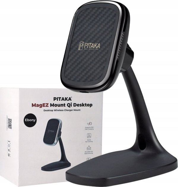Pitaka MagEZ Mount Qi Desktop Ασύρματος Φορτιστής & Βάση Στήριξης, Gunmetal, για Συσκευές με Qi