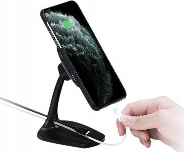 Pitaka MagEZ Mount Qi Desktop Ασύρματος Φορτιστής & Βάση Στήριξης, Gunmetal, για Συσκευές με Qi