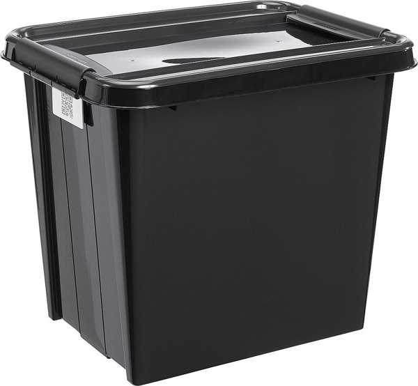 Πλαστική Ομάδα Πλαστικό δοχείο με καπάκι Plast Team ProBox Recycle QR 53L μαύρο