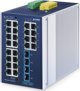 PLANET Industrial L2+ 24-Port Managed Switch IGS-4215-24T4X Aluminium Niebieski