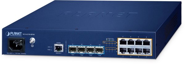 PLANET SGS-6310-8P4X Διαχειριζόμενος Layer 3 Gigabit Ethernet (10/100/1000) με Υποστήριξη PoE Μπλε
