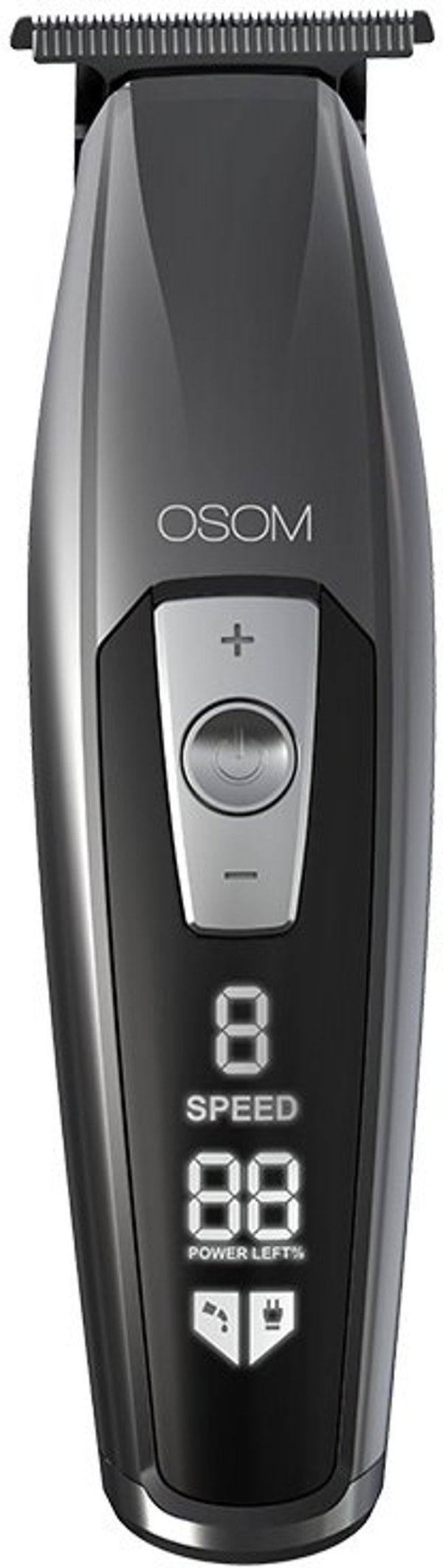 Plaukų kirpimo-kantavimo mašinėlė-trimeris OSOM Cordless Hair Trimmer OSOM3GM, tamsaus metalo spalvos