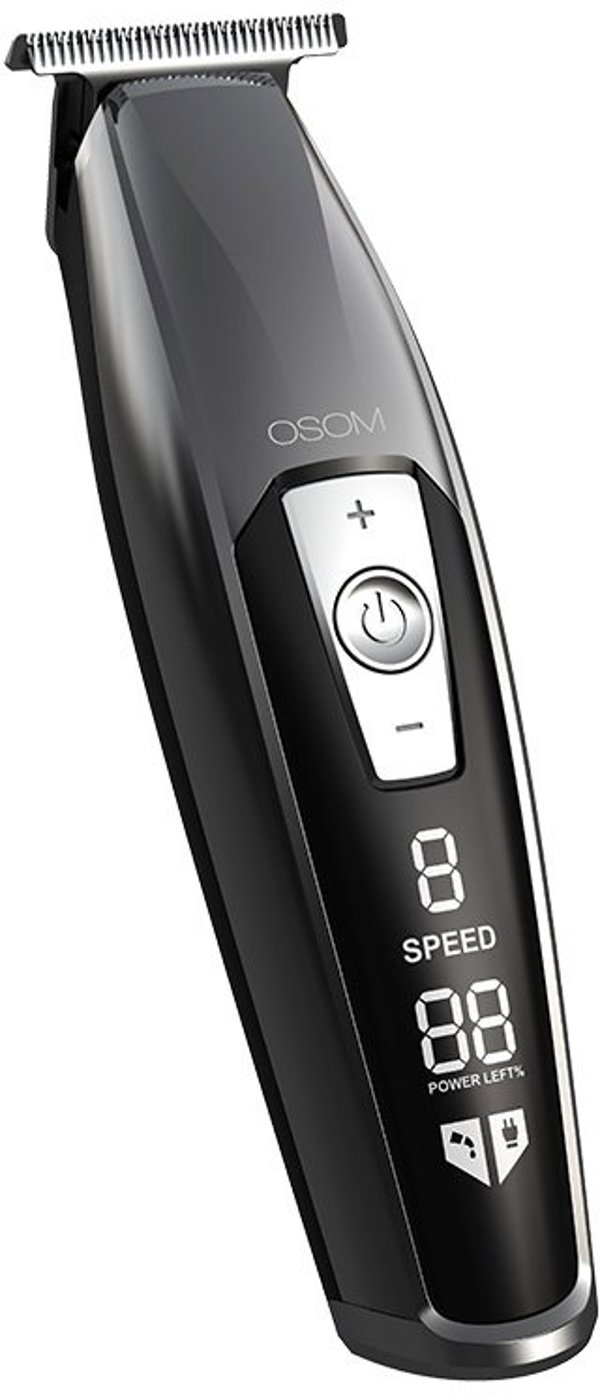 Plaukų kirpimo-kantavimo mašinėlė-trimeris OSOM Cordless Hair Trimmer OSOM3GM, tamsaus metalo spalvos