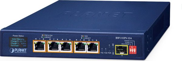 Planet BSP-115PV-15A Switch Gigabit Ethernet 10/100/1000 με Υποστήριξη PoE, Μπλε