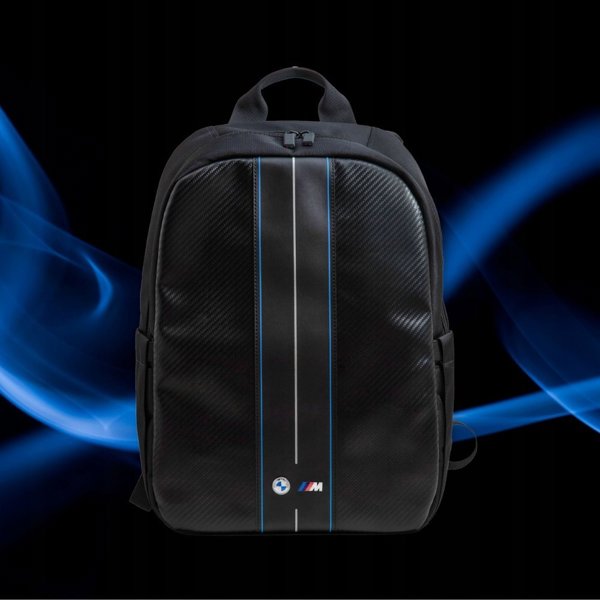 Plecak BMW BMW Carbon Blue Stripes - Plecak do notebooka 16" (czarny)