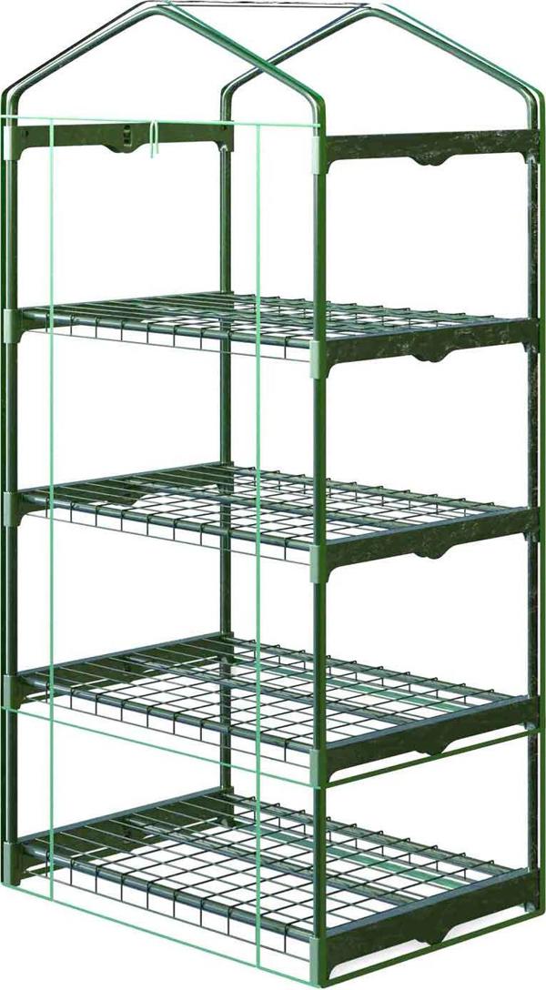 Plonos Μίνι Θερμοκήπιο Κήπου με Κάλυμμα PVC, 160 x 70 x 50 εκ. - Ανθεκτική Κατασκευή για Μπαλκόνι και Βεράντα