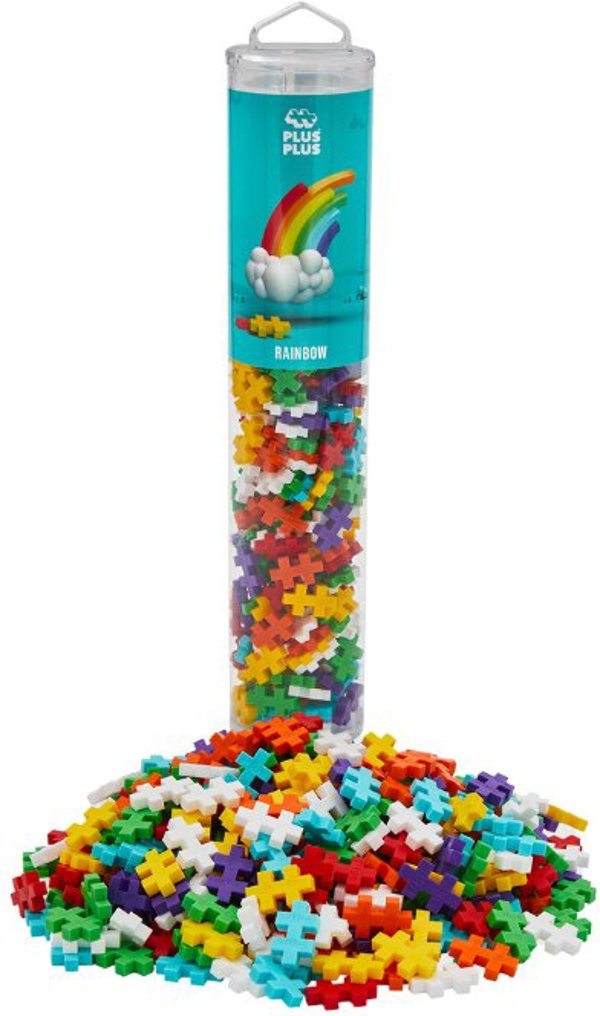 Plus-Plus mini konstruktorius „Vaivorykštė“ – 520 detalių, 1 m rinkinys, 5–12 metų