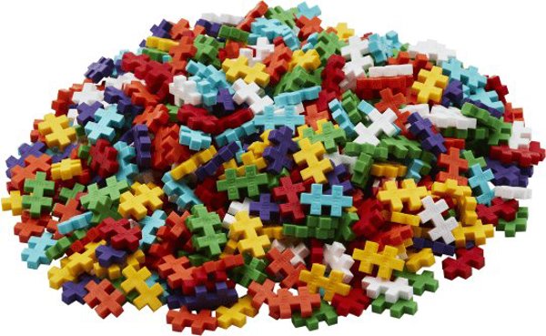 Plus-Plus mini konstruktorius „Vaivorykštė“ – 520 detalių, 1 m rinkinys, 5–12 metų