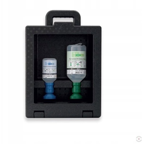 Plum iBox 2 Σετ Πλύσης Ματιών, με Φιαλίδιο 500ml 0.9% & 200ml 4.9%, Μαύρο