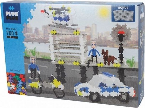 Plus Plus Μπλοκ Κατασκευών Mini Basic Police 760 Τεμάχια
