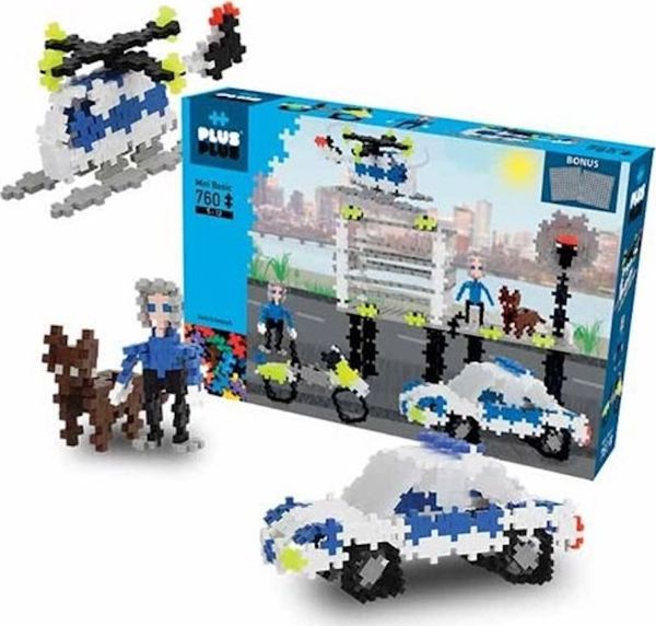 Plus Plus Μπλοκ Κατασκευών Mini Basic Police 760 Τεμάχια