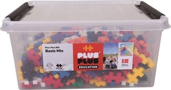 Plus Plus Τουβλάκια Big Basic EDU, Εκπαιδευτικά Παιχνίδια Κατασκευών, 400 Τεμάχια, 5 cm