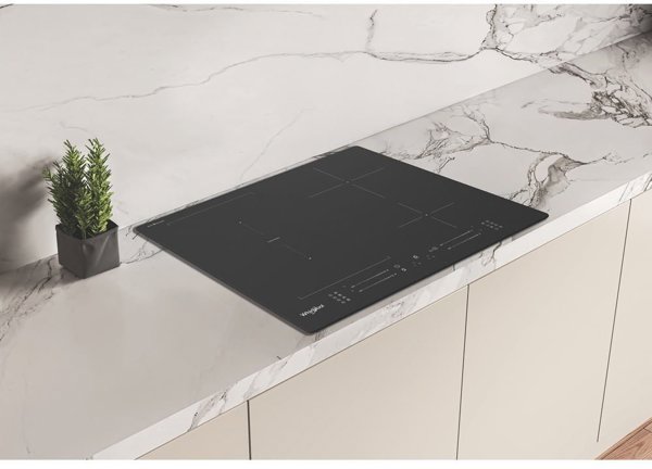 Whirlpool WF S7560NE BM Επαγωγική Εστία, 4 Ζώνες Μαγειρέματος, Ηλεκτρονικός Έλεγχος, Χρονοδιακόπτης, Μαύρη