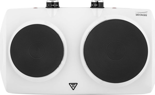Sencor SCP 2253WH-EUE4 Διπλή Ηλεκτρική Εστία, 2250W, Λευκό, 18 & 15cm