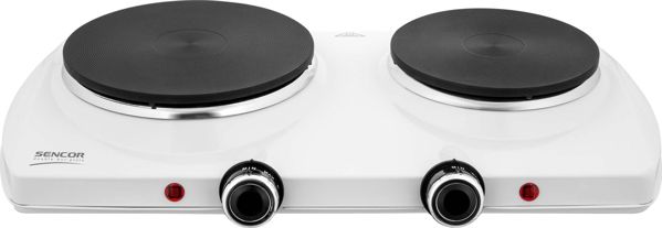 Sencor SCP 2253WH-EUE4 Διπλή Ηλεκτρική Εστία, 2250W, Λευκό, 18 & 15cm