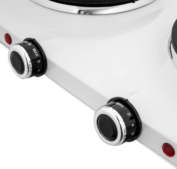 Sencor SCP 2253WH-EUE4 Διπλή Ηλεκτρική Εστία, 2250W, Λευκό, 18 & 15cm