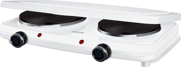 Sencor SCP 2271WH-EUE4 Διπλή Εστία Μαγειρέματος, 2500W, Λευκή, 18 & 15cm
