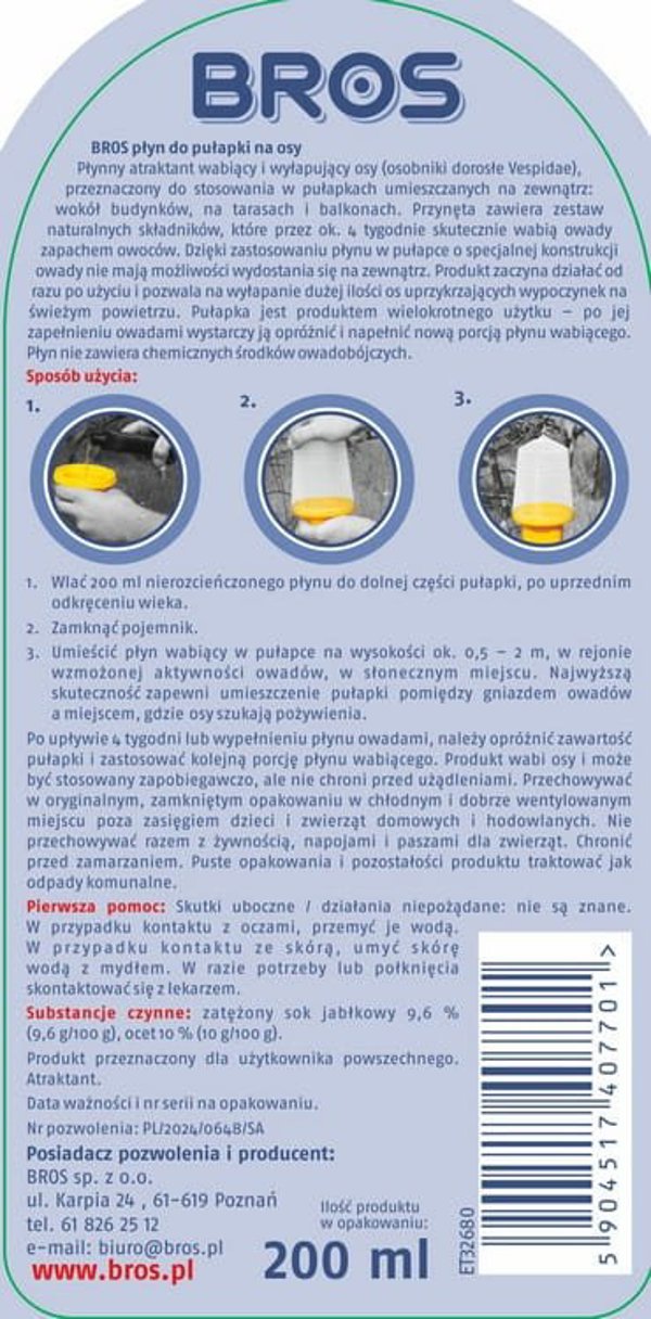 Υγρό Παγίδας για Σφήκες 200ml