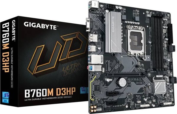 Gigabyte Μητρική Πλακέτα B760M D3HP, Socket LGA1700, DDR5, Micro ATX