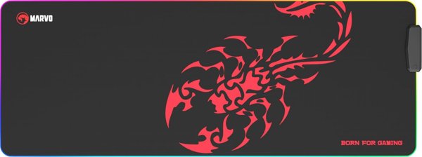 Marvo Gaming Mouse Pad SCORP XL, RGB Φωτισμός, με USB Hub, 800 x 300 x 4 mm, Μαύρο