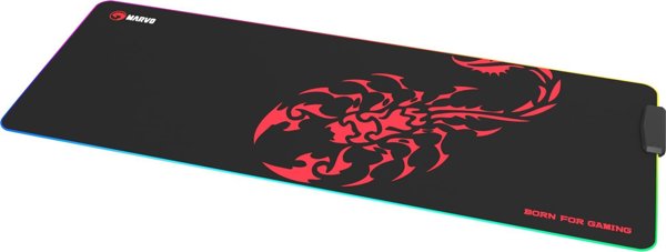 Marvo Gaming Mouse Pad SCORP XL, RGB Φωτισμός, με USB Hub, 800 x 300 x 4 mm, Μαύρο